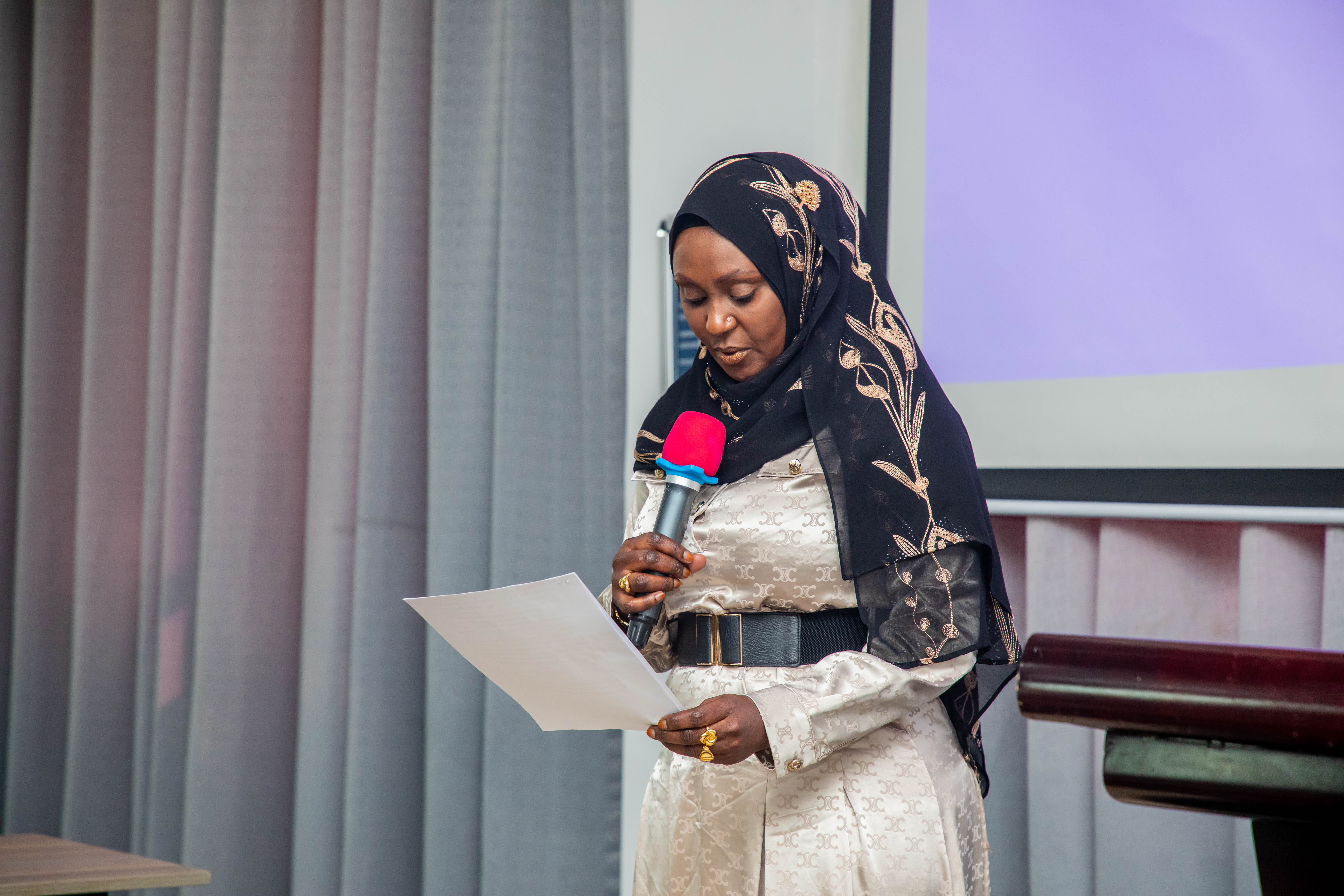 SFAC Chairperson Hon. Fatuma making her presentation